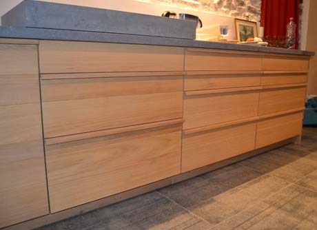 Cuisine Chêne Massif + Poignées Chêne