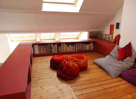 Coin BD MDF Rouge + Noir